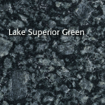 Lake Superior Green granite with shades of green and black.