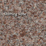 Morning Rose granite with speckled reddish-brown and gray tones.
