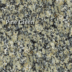 Pine Green granite countertop pattern: green, black, and beige flecks.
