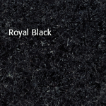 Royal Black granite, black and gray speckled pattern.
