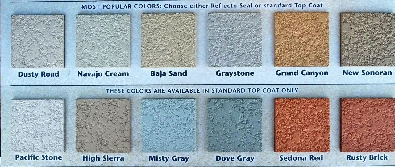 A palette of different colored tiles with the words most popular colors at the top