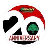 Logo for Alliance Landscaping’s 20th Anniversary: White