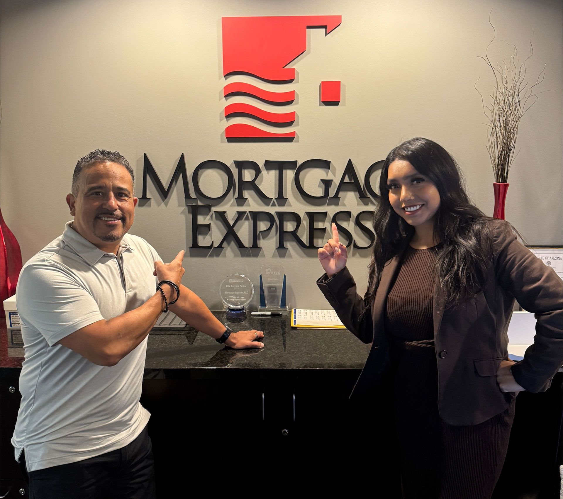 Two people in front of a