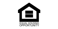 Equal Housing Opportunity logo: house outline with two horizontal bars inside.