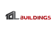 TOL Buildings logo: stylized gray building icon with 