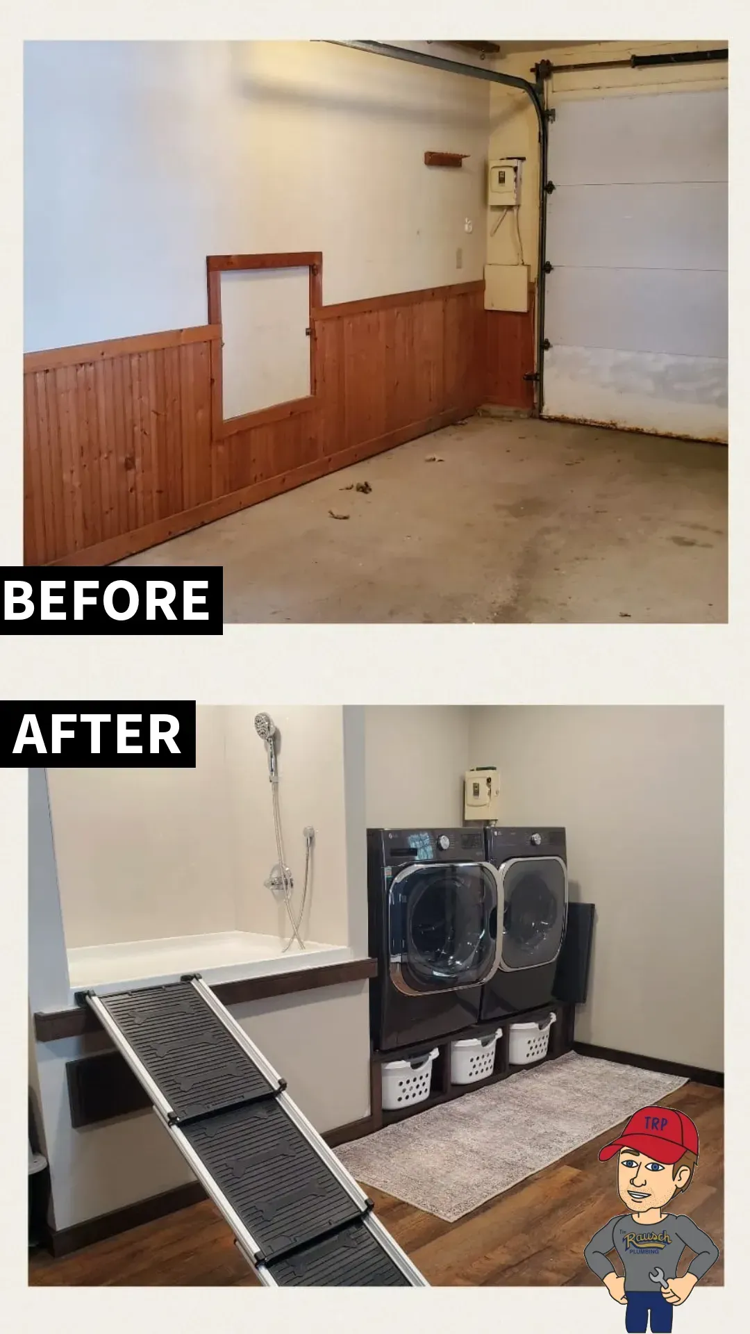 Garage transformation: 