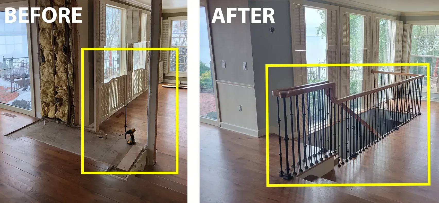 Comparison of a room 