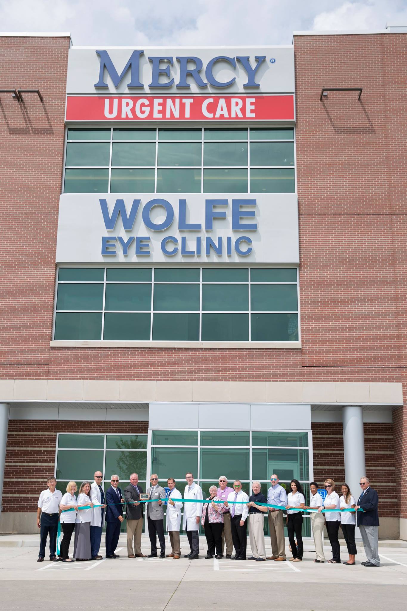 Corporate ribbon cutting