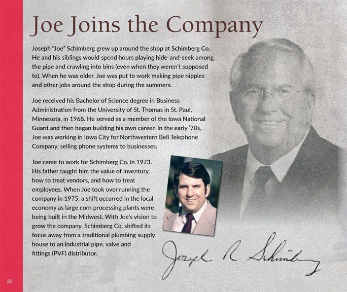 A page that says joe joins the company