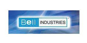 The bell industries logo is on a blue background.