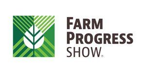 The logo for the farm progress show shows a wheat leaf in a square.