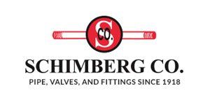 A logo for schimberg co. pipe valves and fittings since 1918