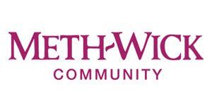 The logo for the methwick community is purple and white.