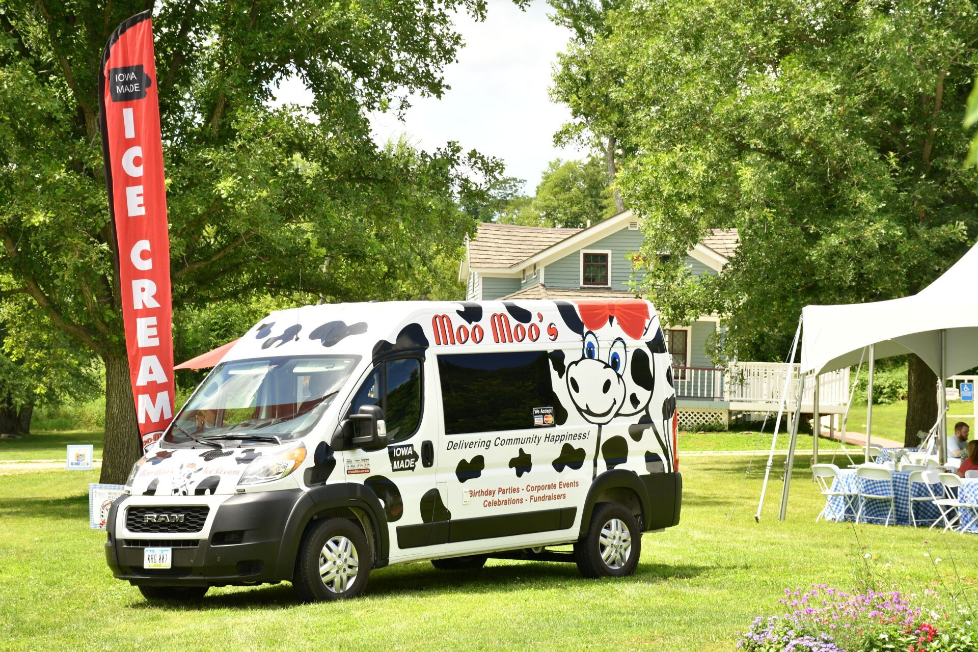 ice cream truck on the event