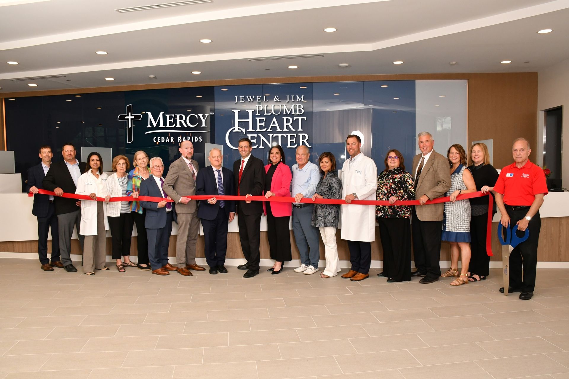 Corporate ribbon cutting