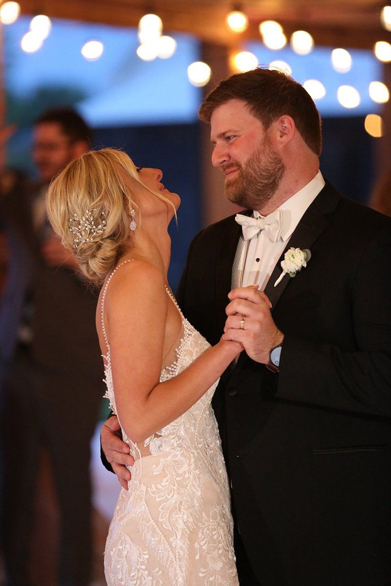 A beautiful newly wed couple