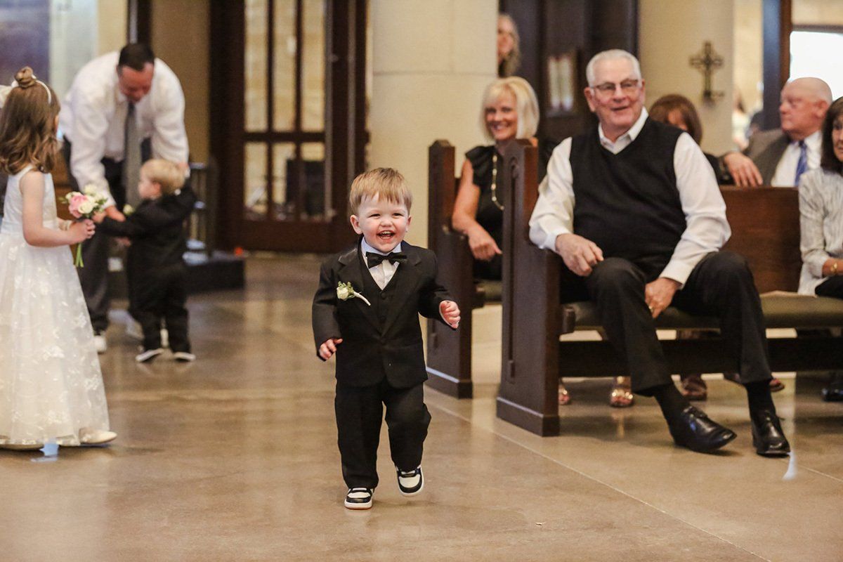 A boy on a wedding ceremony