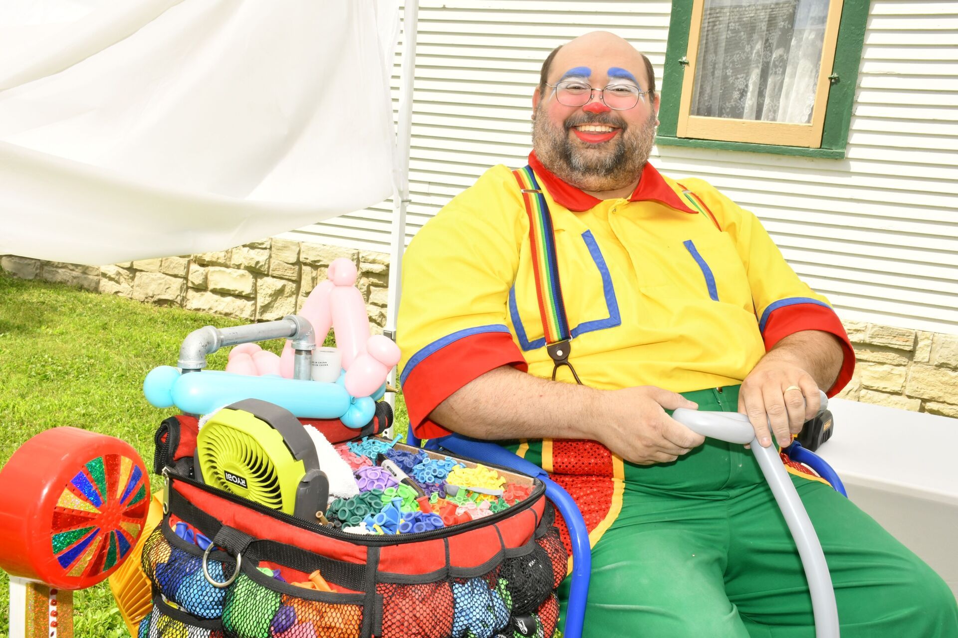 clown guest at the picnic