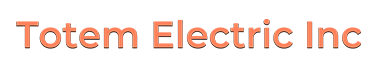Totem Electric Inc logo with a stylized totem pole icon and blue text on a white background