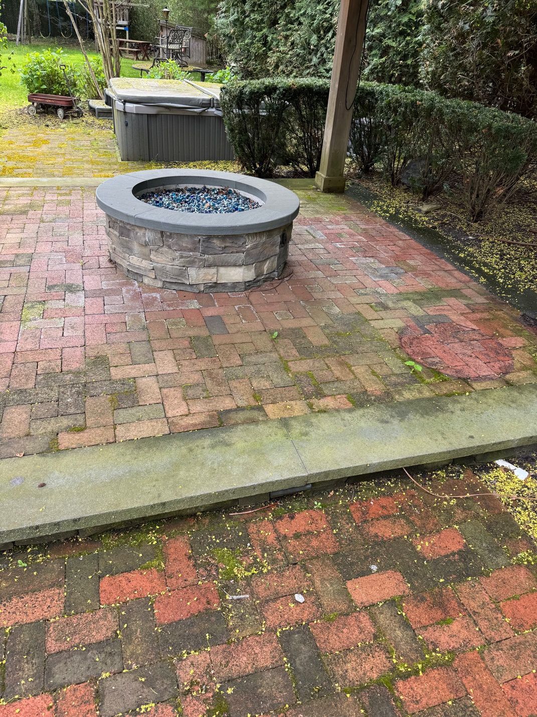 Pressure washing services - before