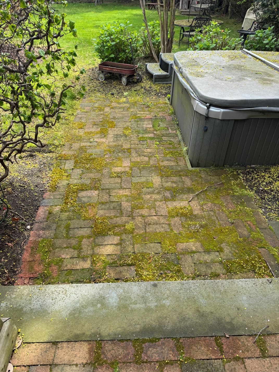 Pressure washing services - before