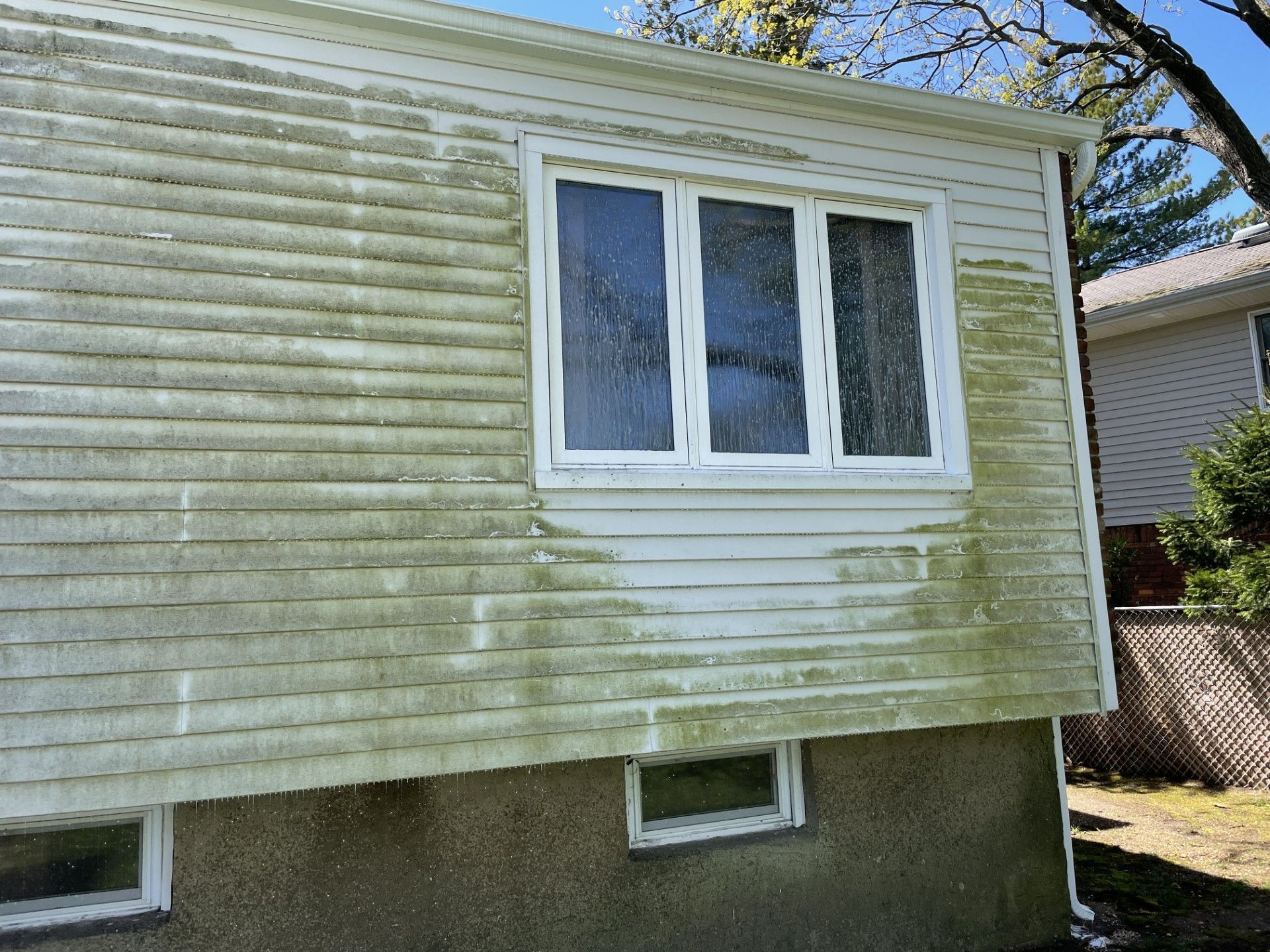 Pressure washing services - before