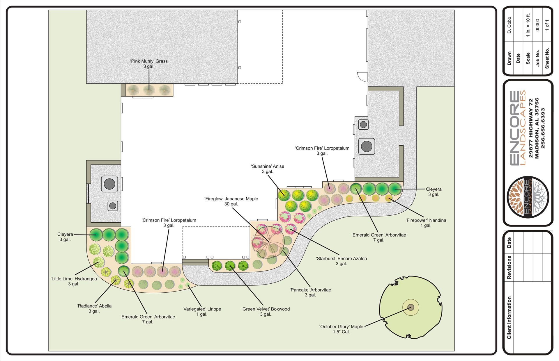 a drawing of a landscape plan