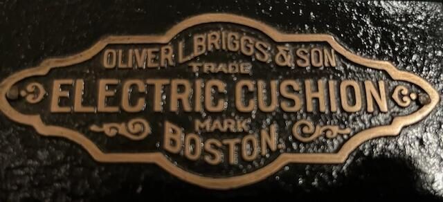 A sign that says electric cushion on it