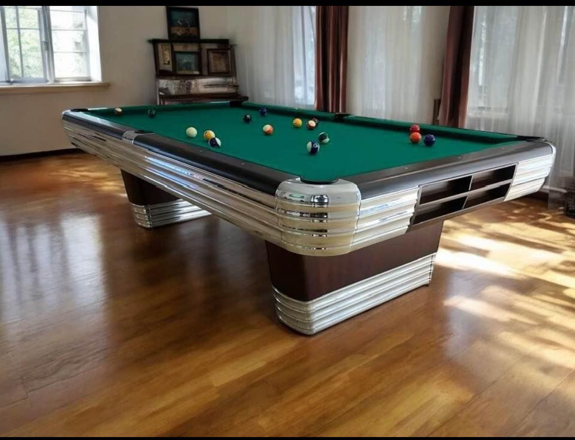 9’ Brunswick Centennial on wooden floor