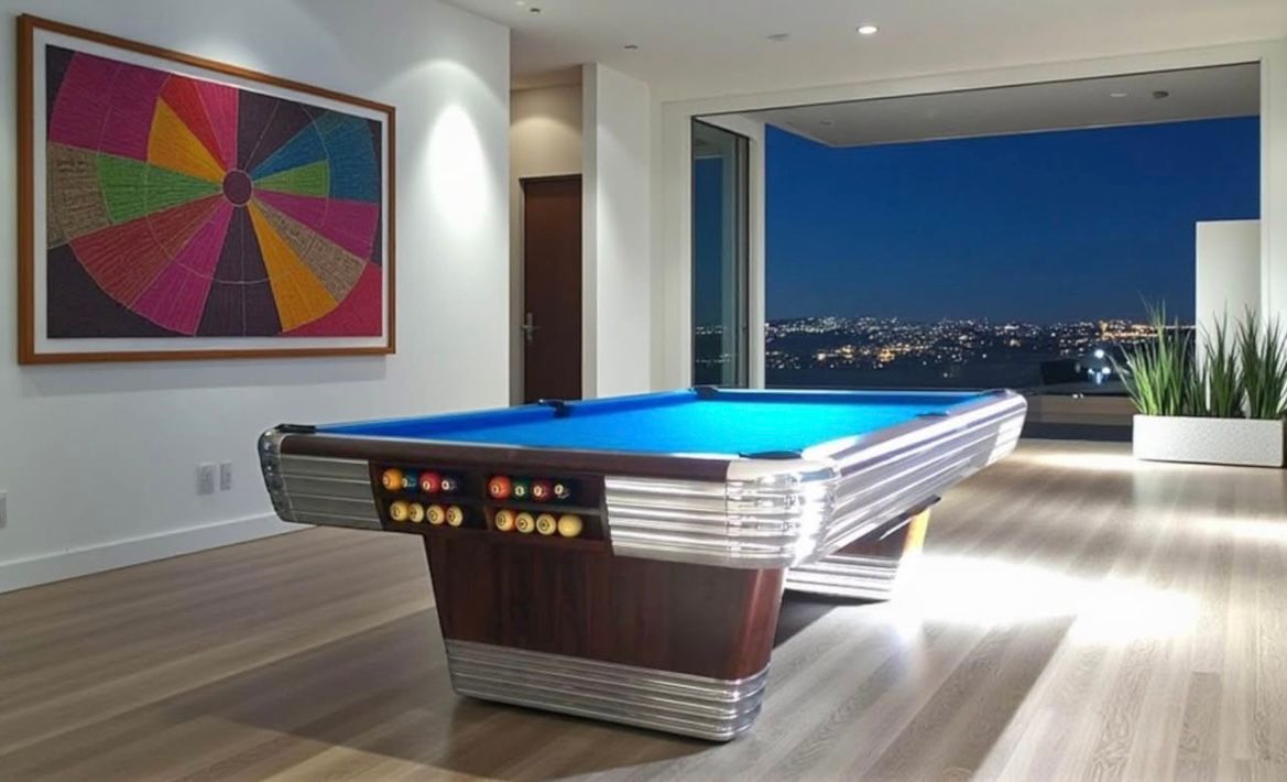 9’ Brunswick Centennial in room with painting and window