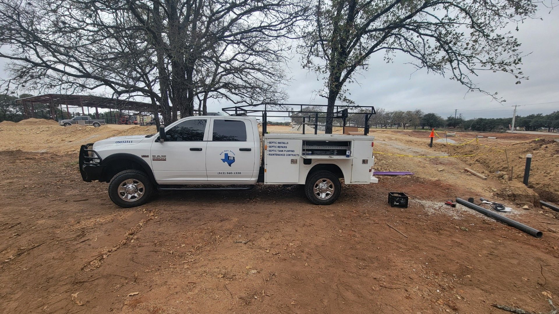 Davis Septic Service vehicle