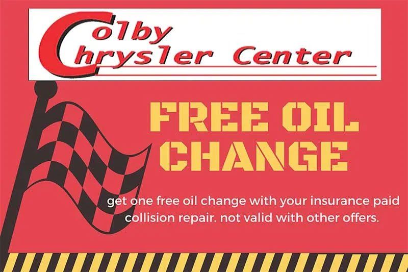 Colby Chrysler center  free oil change