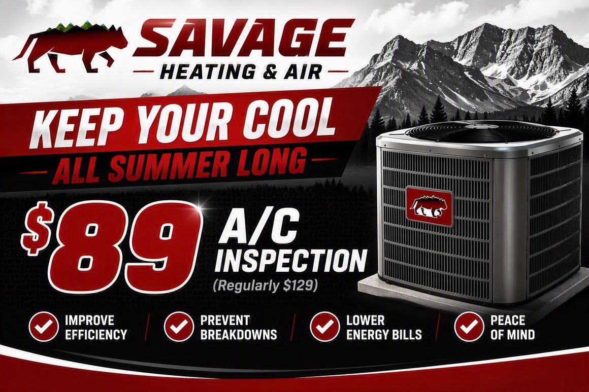 Savage Heating & Air ad: “Keep your cool all summer long”