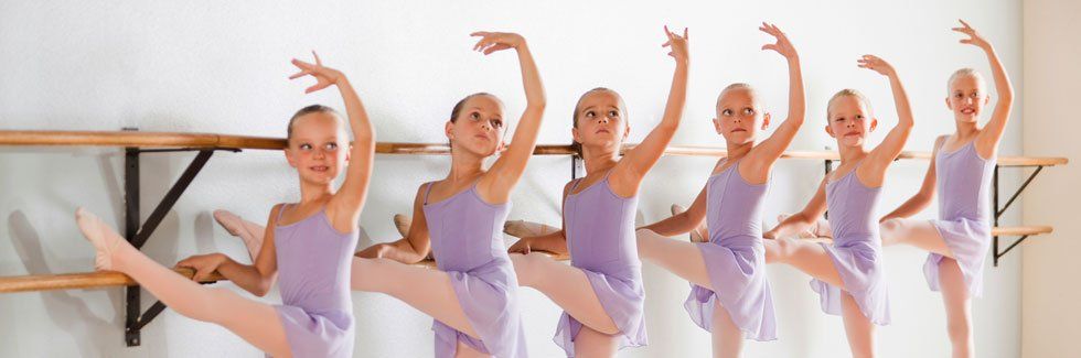 Kids practicing ballet