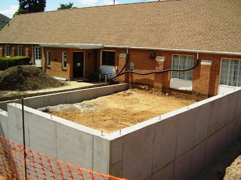 Concrete basement walls