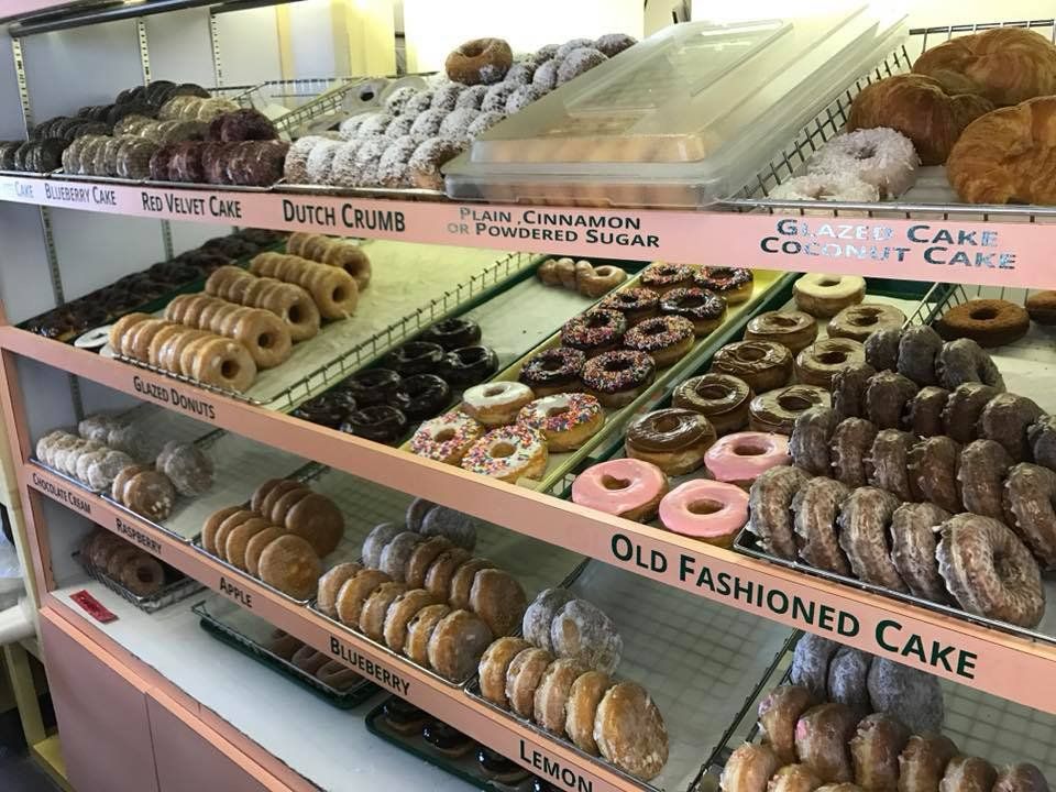 Variety of donut flavors