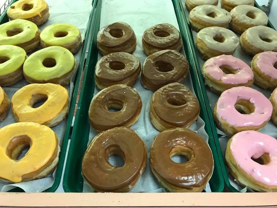 Freshly prepared donuts