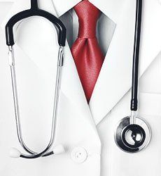 Doctor's uniform with stethoscope