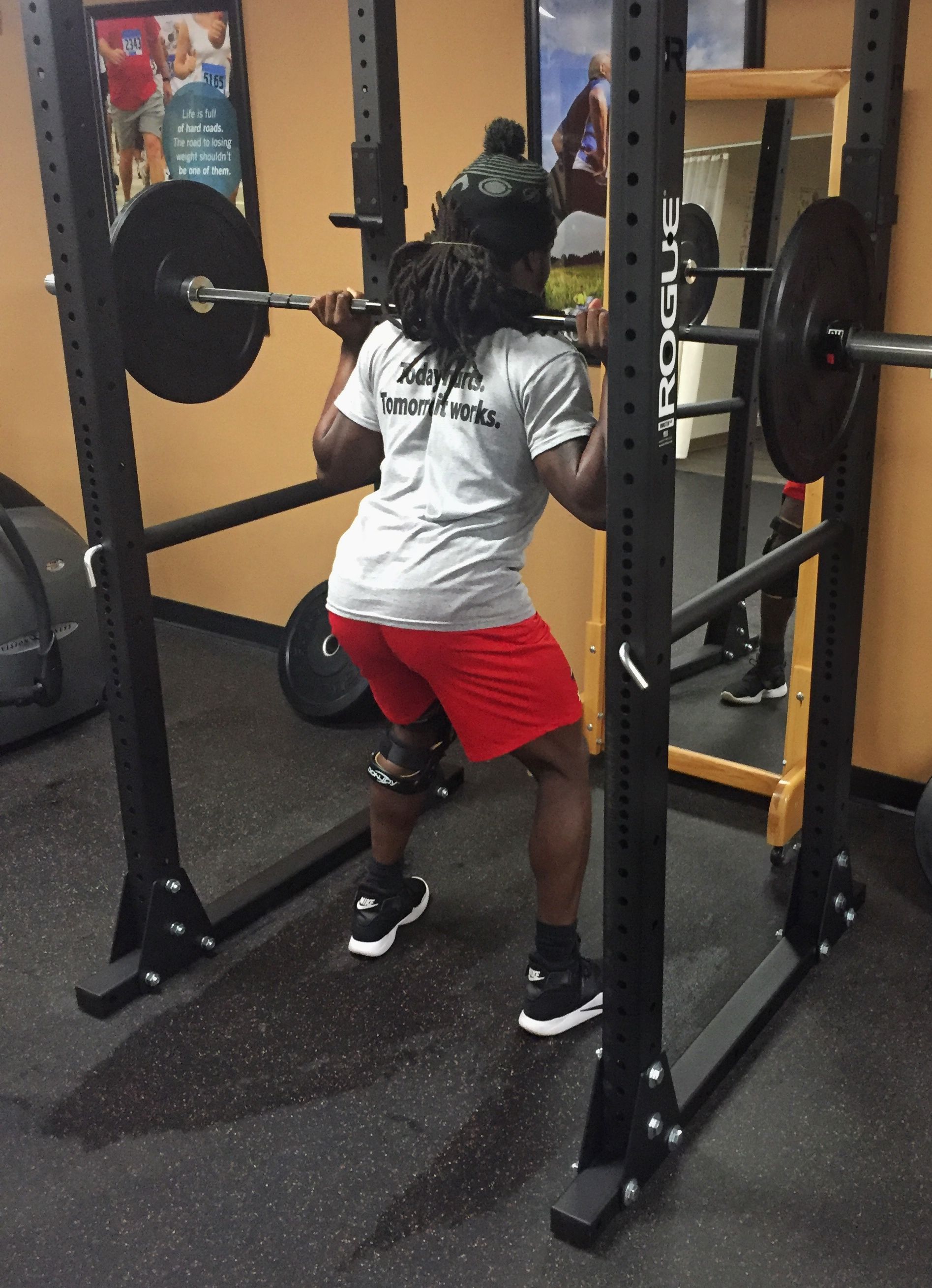 Man with weight lifting