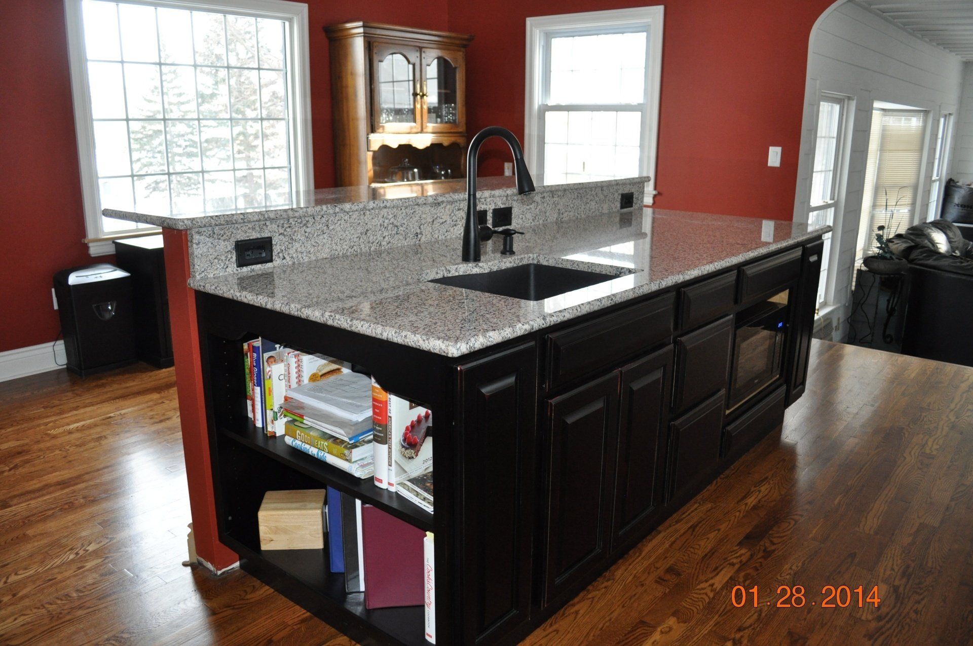 kitchen with center island