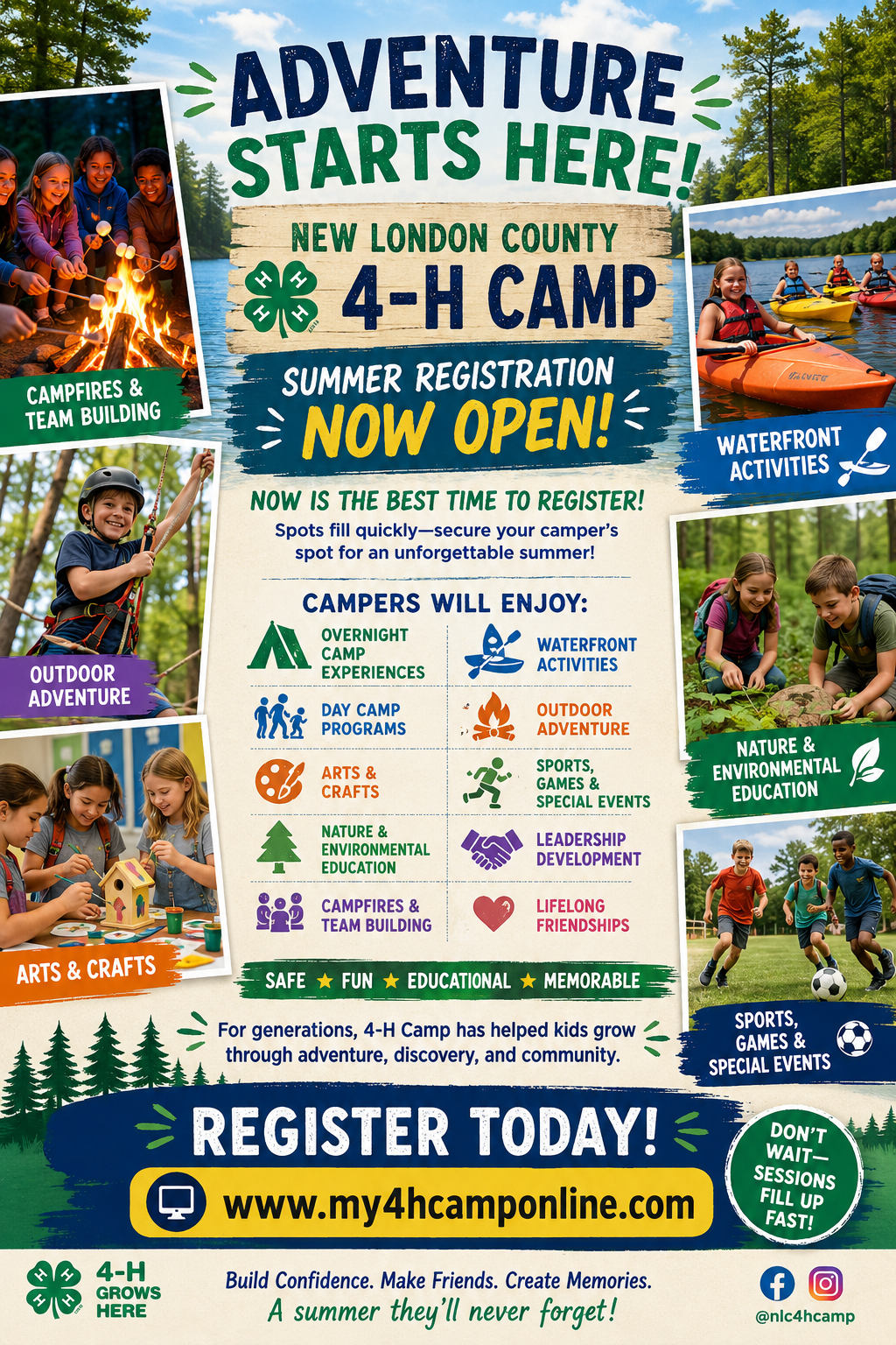 Register for camp today - Adventure starts here!