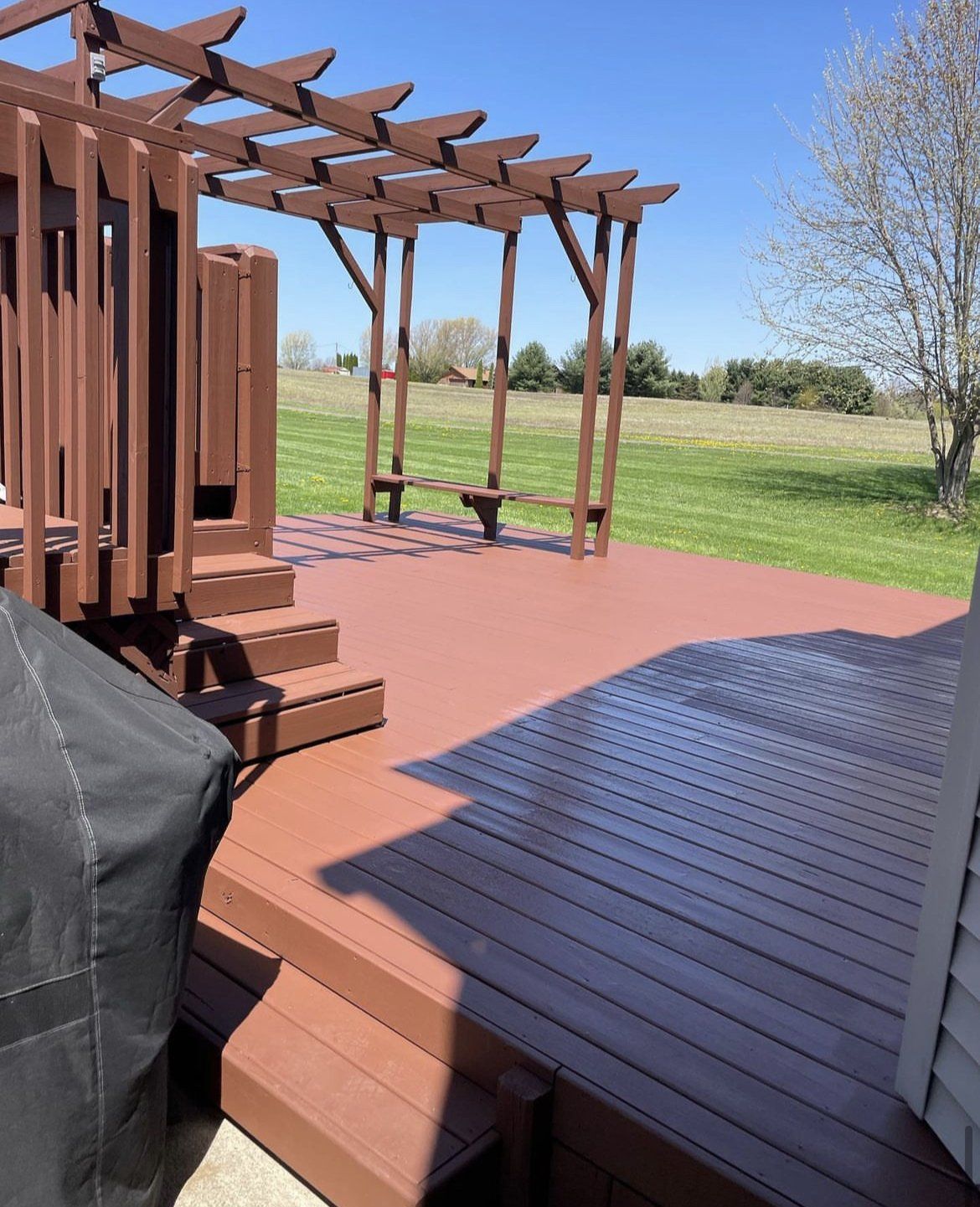 Deck staining