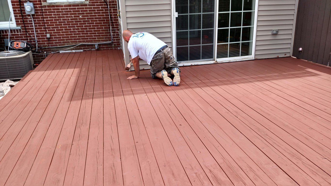Deck staining
