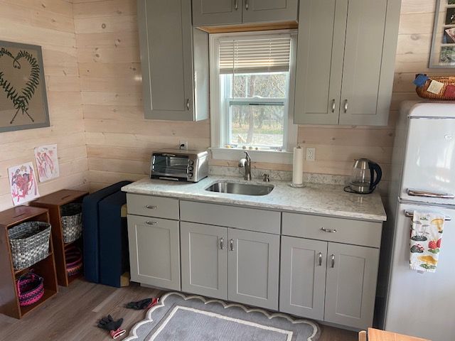 Grey cabinets