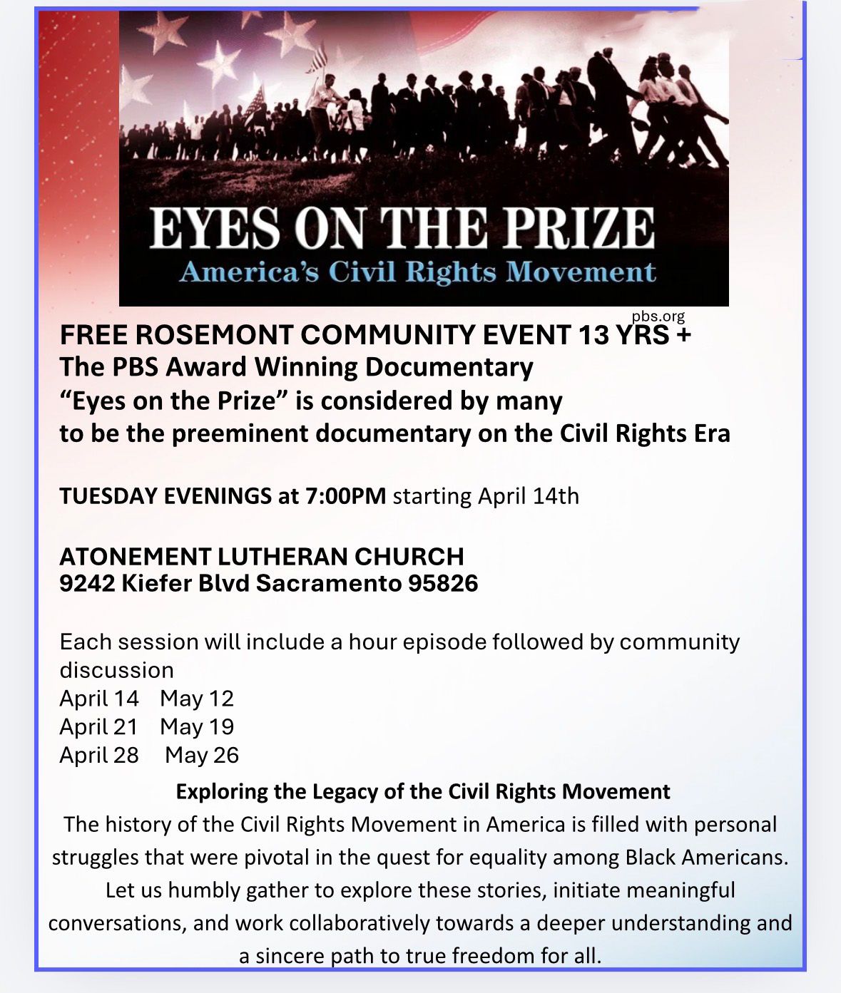 A flyer for a free screening of the documentary 