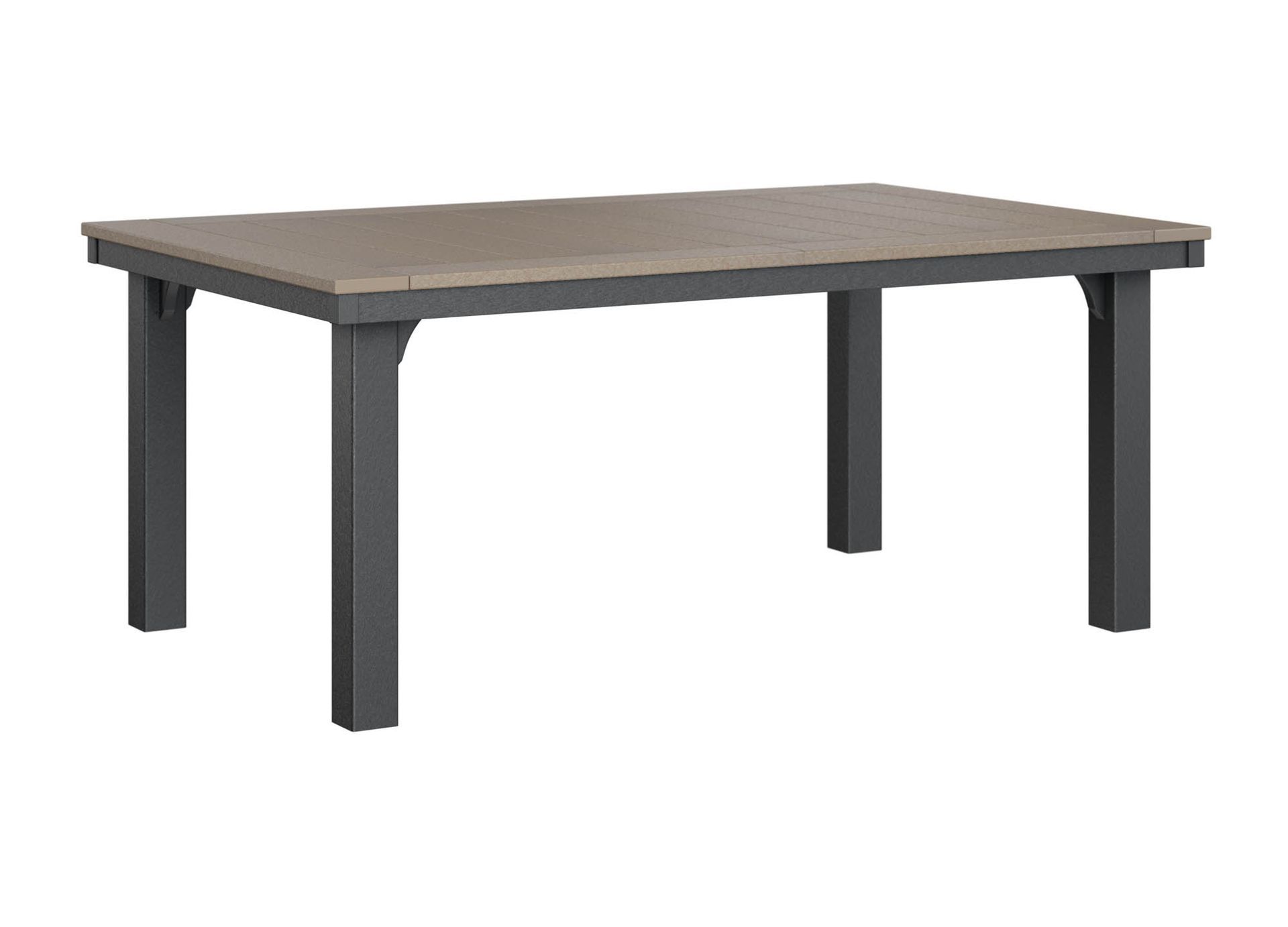 Homestead 44-by-72-inch rectangular recycled plastic patio dining table.