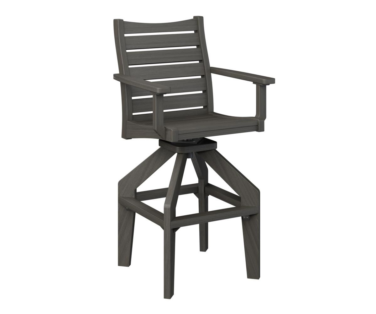 Bristol swivel 30-inch XT outdoor chair made from recycled plastic.