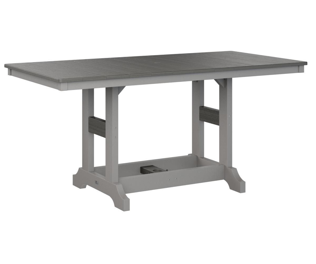 Garden Classic 33-by-66-inch rectangular recycled plastic outdoor dining table.