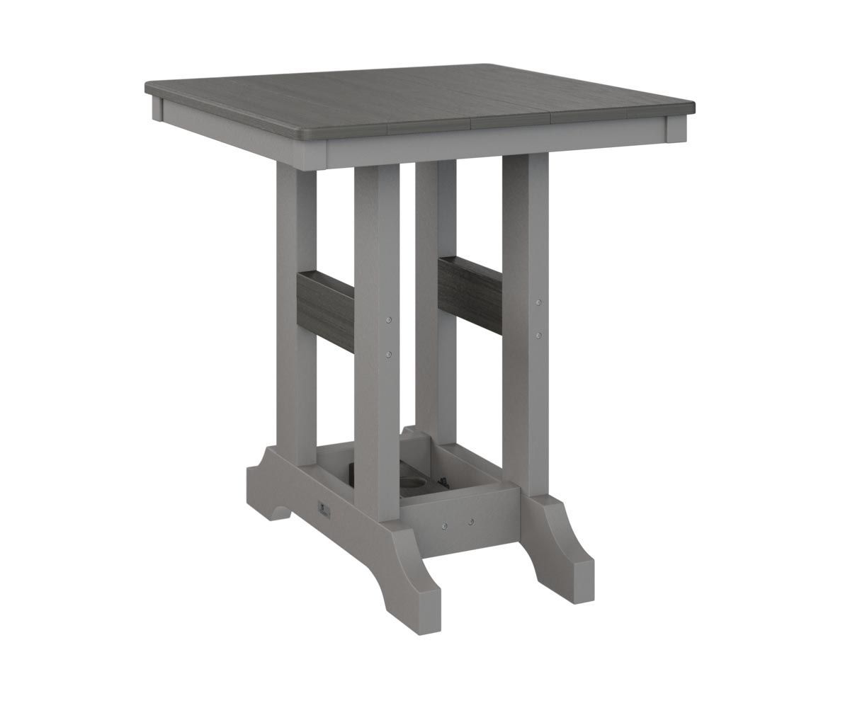 Garden Classic 28-inch square recycled plastic patio dining table.