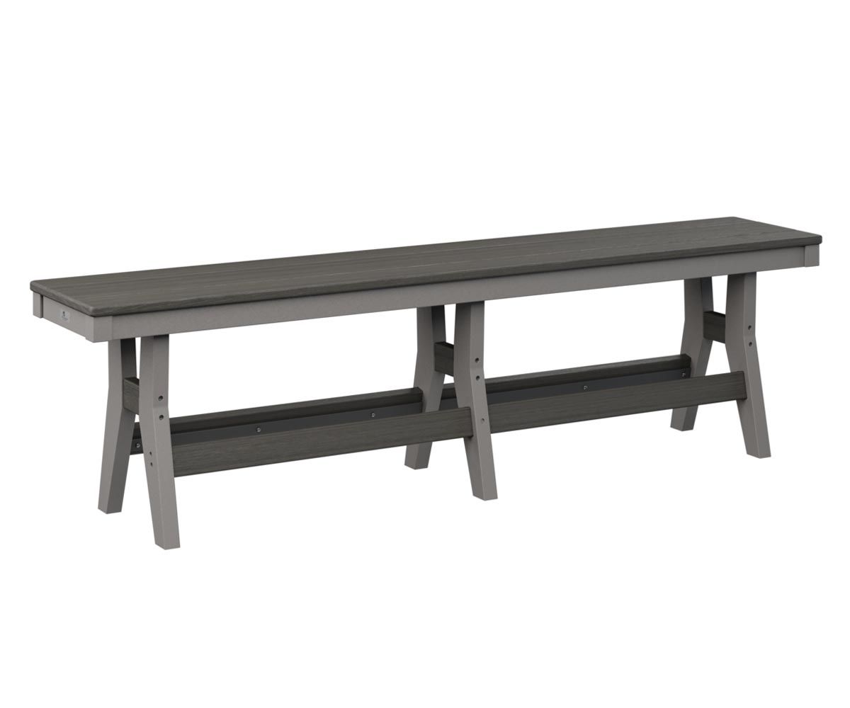 Harbor 66-inch recycled plastic outdoor dining bench.